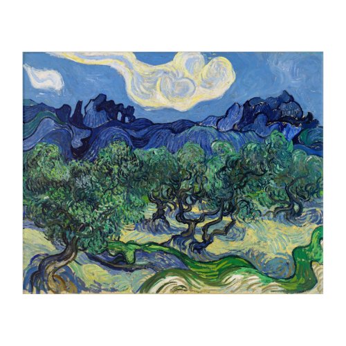 Vincent van Gogh _ Olive Trees with the Alpilles Acrylic Print