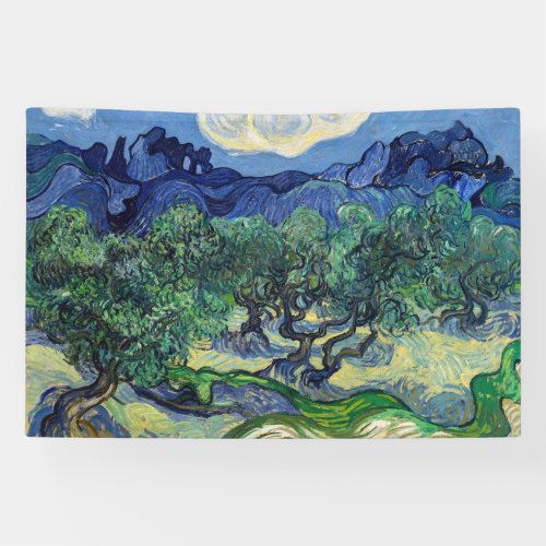 Vincent van Gogh _ Olive Trees with the Alpilles Banner