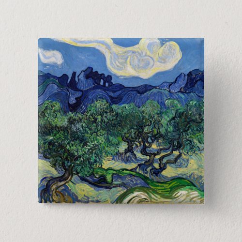 Vincent van Gogh _ Olive Trees with the Alpilles  Button