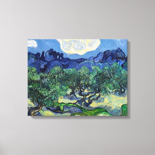 Vincent van Gogh _ Olive Trees with the Alpilles Canvas Print