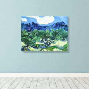 Vincent Van Gogh, Olive Trees with the Alpilles Canvas Print