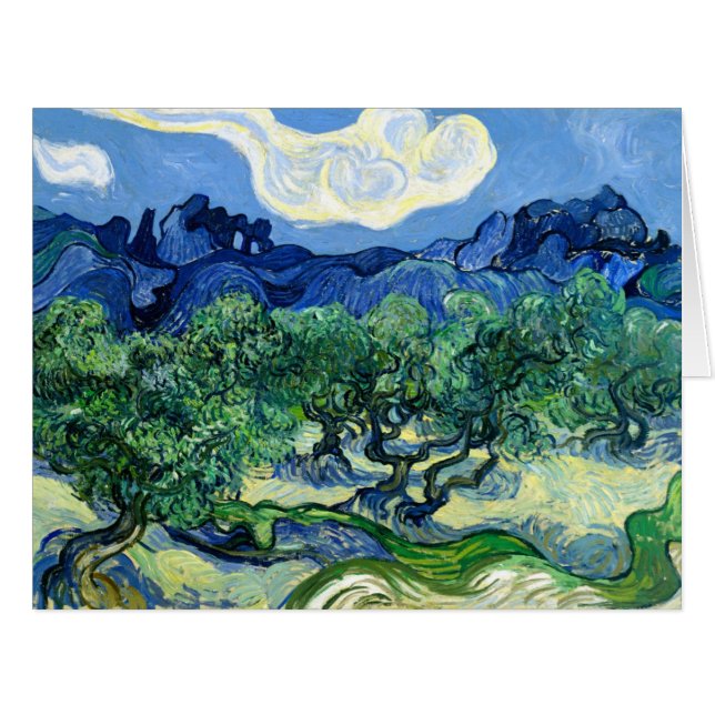 Vincent Van Gogh, Olive Trees with the Alpilles Cards (Front Horizontal)