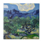 Vincent van Gogh - Olive Trees with the Alpilles Ceramic Tile<br><div class="desc">Olive Trees with the Alpilles in the Background - Vincent van Gogh,  1889</div>