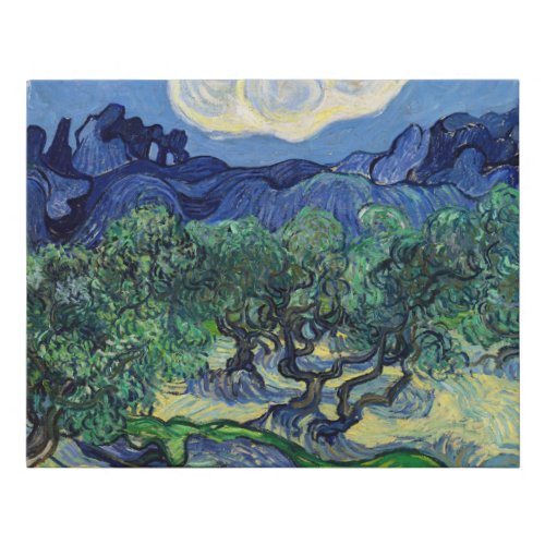 Vincent van Gogh _ Olive Trees with the Alpilles Faux Canvas Print