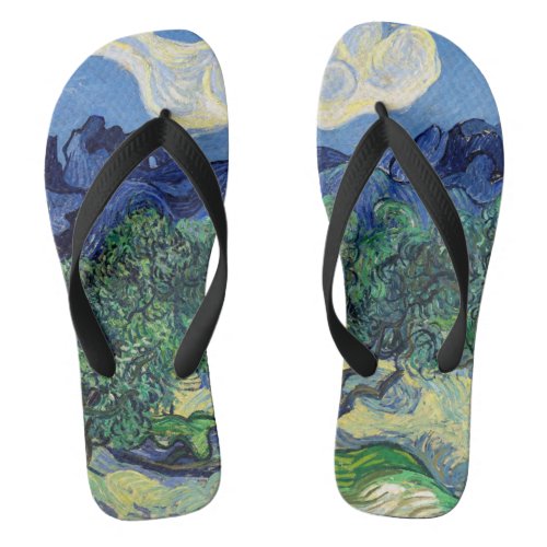 Vincent van Gogh _ Olive Trees with the Alpilles Flip Flops