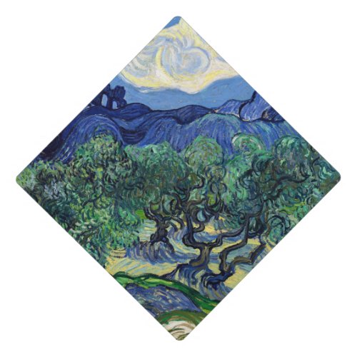 Vincent van Gogh _ Olive Trees with the Alpilles Graduation Cap Topper