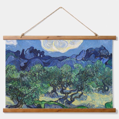 Vincent van Gogh _ Olive Trees with the Alpilles Hanging Tapestry