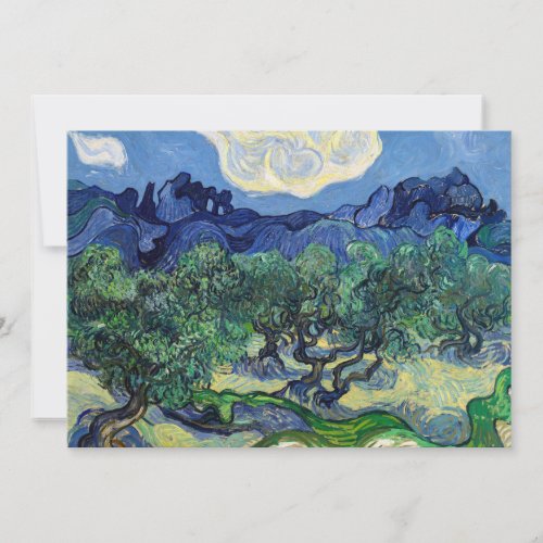 Vincent van Gogh _ Olive Trees with the Alpilles Invitation