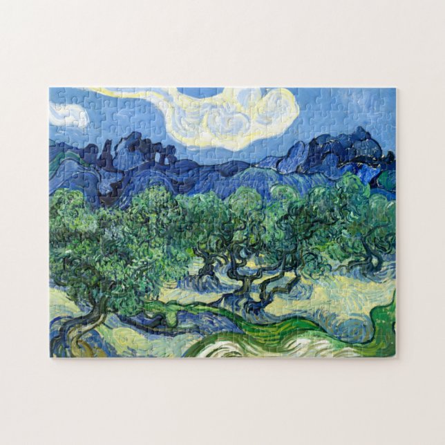 Vincent Van Gogh, Olive Trees with the Alpilles Jigsaw Puzzle (Horizontal)