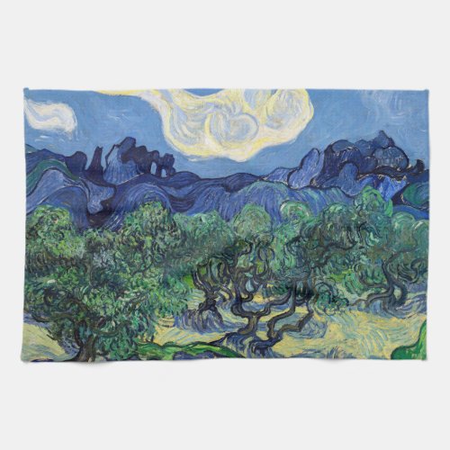 Vincent van Gogh _ Olive Trees with the Alpilles Kitchen Towel