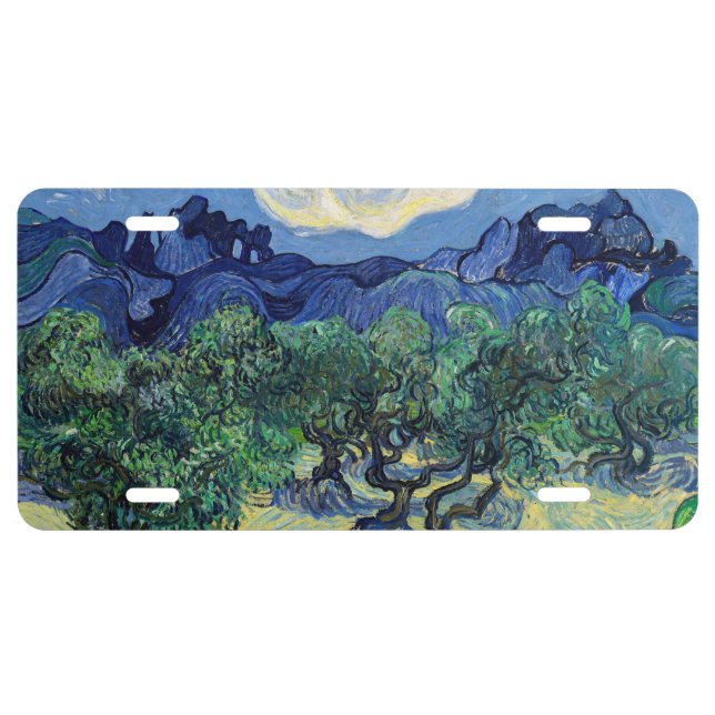 Vincent van Gogh - Olive Trees with the Alpilles License Plate (Front)