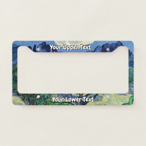 Vincent van Gogh _ Olive Trees with the Alpilles License Plate Frame