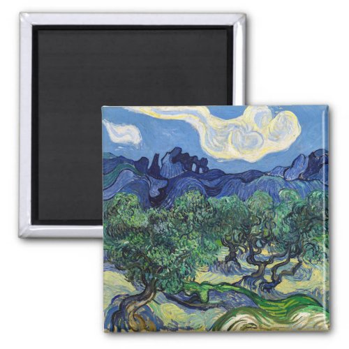 Vincent van Gogh _ Olive Trees with the Alpilles Magnet