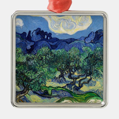 Vincent van Gogh _ Olive Trees with the Alpilles Metal Ornament