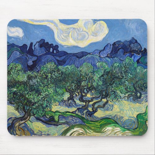 Vincent van Gogh _ Olive Trees with the Alpilles Mouse Pad