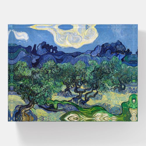 Vincent van Gogh _ Olive Trees with the Alpilles Paperweight