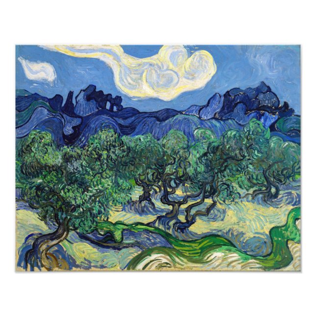 Vincent van Gogh - Olive Trees with the Alpilles Photo Print (Front)