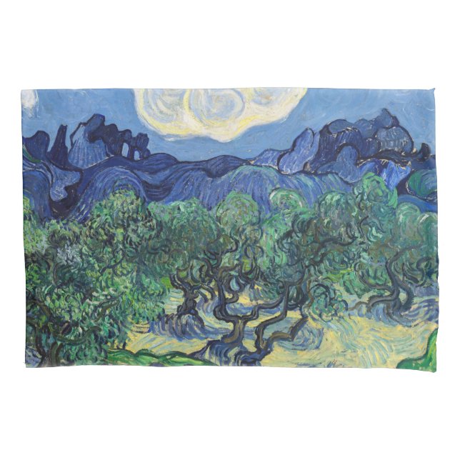 Vincent van Gogh - Olive Trees with the Alpilles Pillow Case (Front)