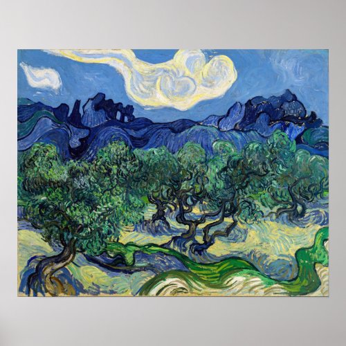 Vincent van Gogh _ Olive Trees with the Alpilles Poster