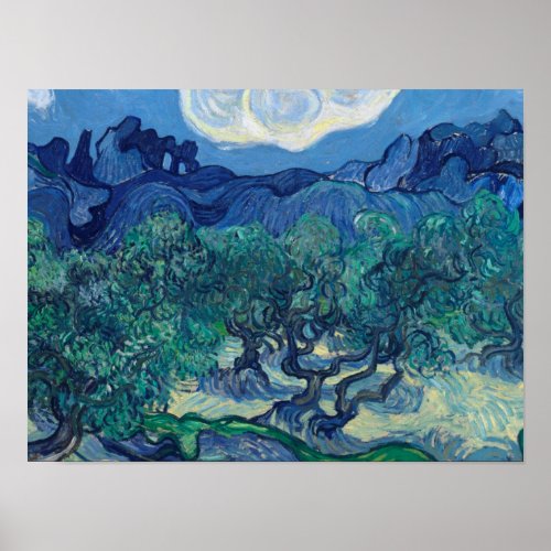 Vincent Van Gogh _ Olive Trees with the Alpilles Poster