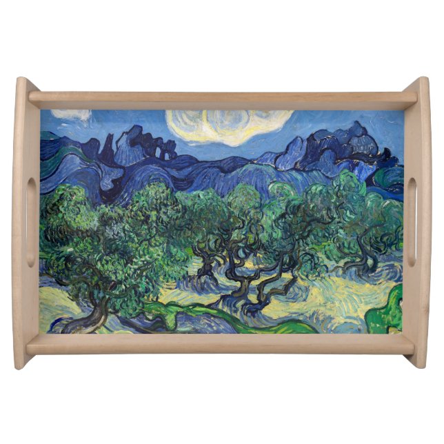 Vincent van Gogh - Olive Trees with the Alpilles Serving Tray (Front)