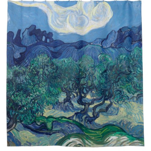 Vincent Van Gogh _ Olive Trees with the Alpilles Shower Curtain
