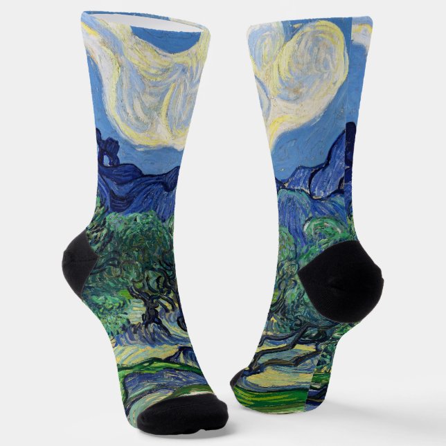 Vincent van Gogh - Olive Trees with the Alpilles Socks (Angled)