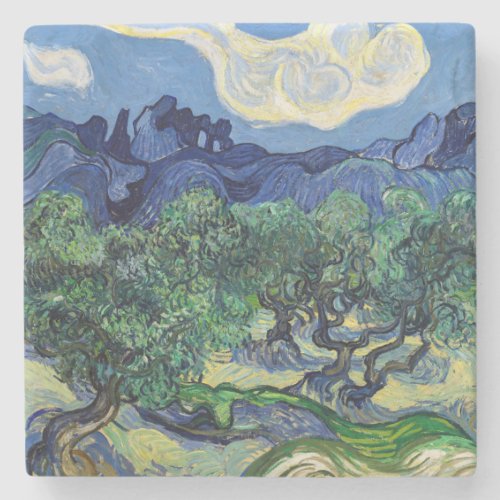 Vincent van Gogh _ Olive Trees with the Alpilles Stone Coaster