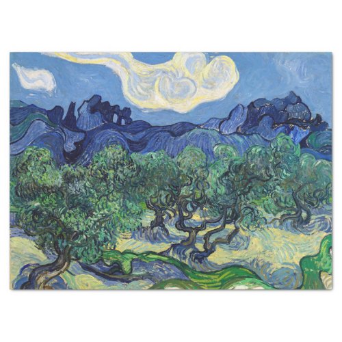 Vincent van Gogh _ Olive Trees with the Alpilles Tissue Paper
