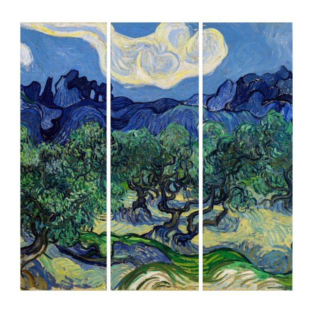Vincent van Gogh - Olive Trees with the Alpilles Triptych (Front)