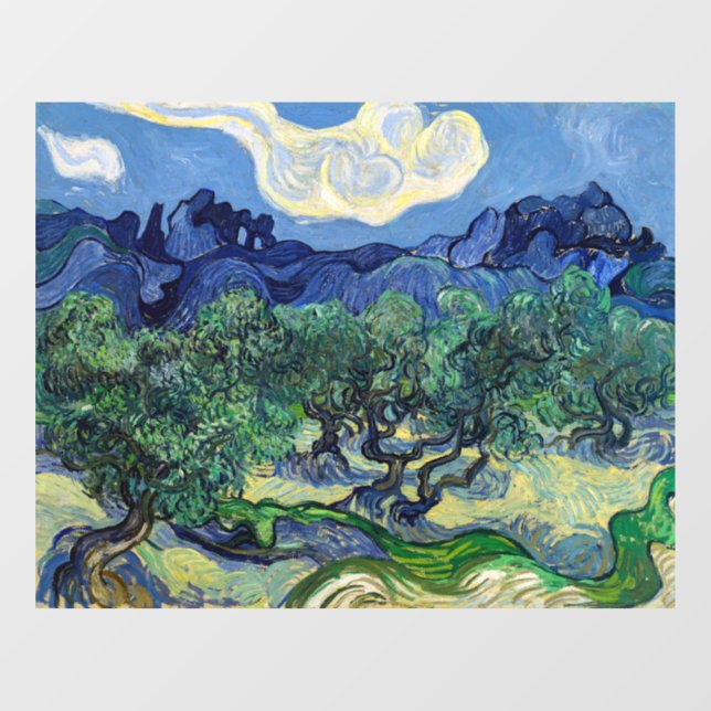 Vincent van Gogh - Olive Trees with the Alpilles Window Cling (Sheet)