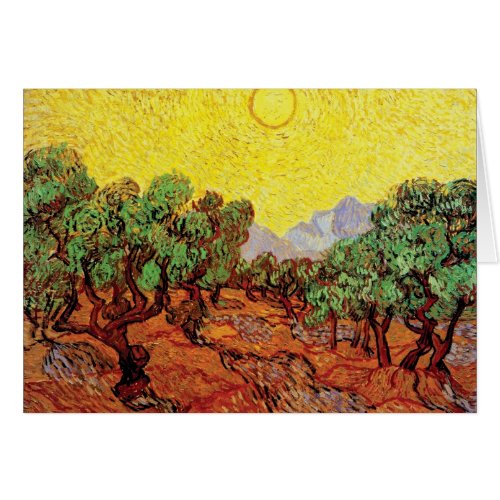 Vincent Van Gogh _ Olive Trees With Yellow Sky