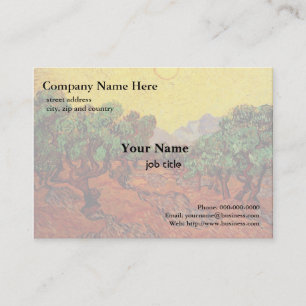 Vincent van Gogh,Olive Trees with Yellow Sky and Business Card