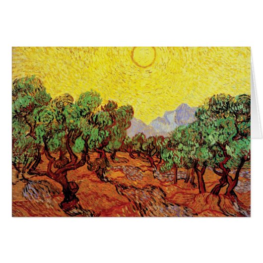 Vincent Van Gogh - Olive Trees With Yellow Sky Cards (Front Horizontal)