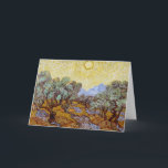 Vincent van Gogh - Olive Trees, Yellow Sky and Sun Card<br><div class="desc">Olive Trees with Yellow Sky and Sun / Oliviers avec ciel jaune et soleil - Vincent van Gogh,  1889</div>