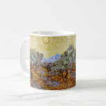 Vincent van Gogh - Olive Trees, Yellow Sky and Sun Coffee Mug<br><div class="desc">Olive Trees with Yellow Sky and Sun / Oliviers avec ciel jaune et soleil - Vincent van Gogh,  1889</div>