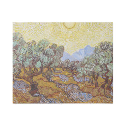 Vincent van Gogh - Olive Trees, Yellow Sky and Sun Gallery Wrap