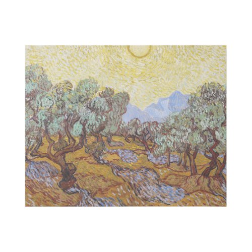 Vincent van Gogh _ Olive Trees Yellow Sky and Sun Gallery Wrap