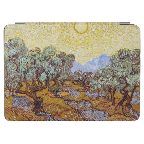 Vincent van Gogh _ Olive Trees Yellow Sky and Sun iPad Air Cover
