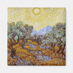 Vincent van Gogh - Olive Trees, Yellow Sky and Sun Magnet