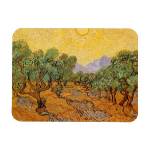 Vincent van Gogh - Olive Trees, Yellow Sky and Sun Magnet