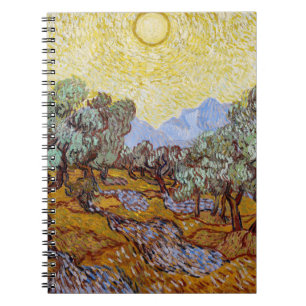Vincent van Gogh - Olive Trees, Yellow Sky and Sun Notebook