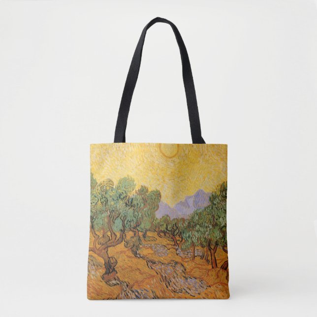 Vincent van Gogh - Olive Trees, Yellow Sky and Sun Tote Bag (Front)