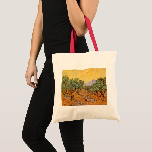 Vincent van Gogh - Olive Trees, Yellow Sky and Sun Tote Bag (Front (Product))