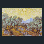 Vincent van Gogh - Olive Trees, Yellow Sky and Sun Wrapping Paper Sheets<br><div class="desc">Olive Trees with Yellow Sky and Sun / Oliviers avec ciel jaune et soleil - Vincent van Gogh,  1889</div>
