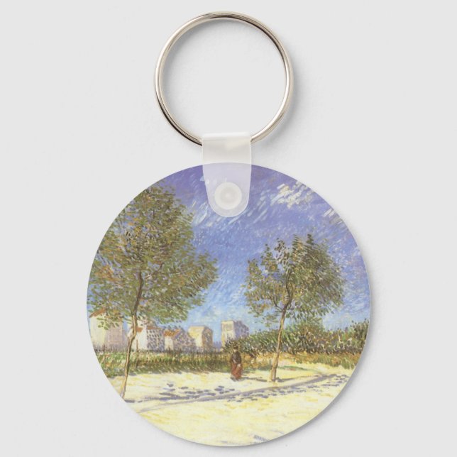 Vincent van Gogh - On the Outskirts of Paris Keychain (Front)