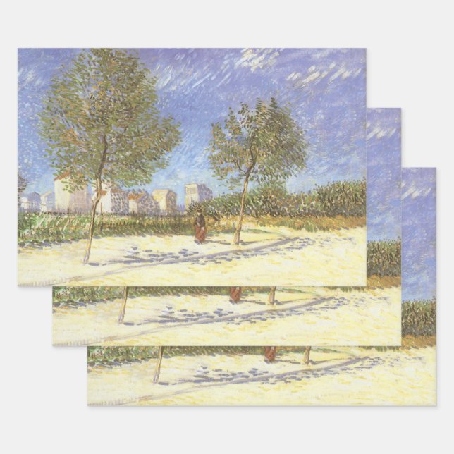 Vincent van Gogh - On the Outskirts of Paris Wrapping Paper Sheets (Set)
