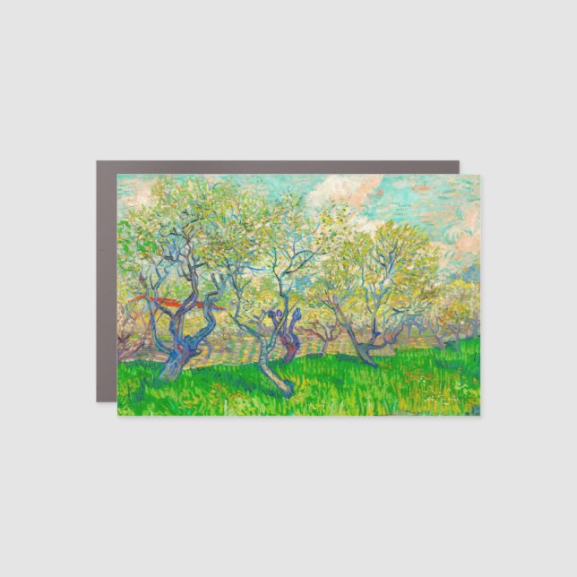 Vincent van Gogh Orchard in Blossom Car Magnet (Front)