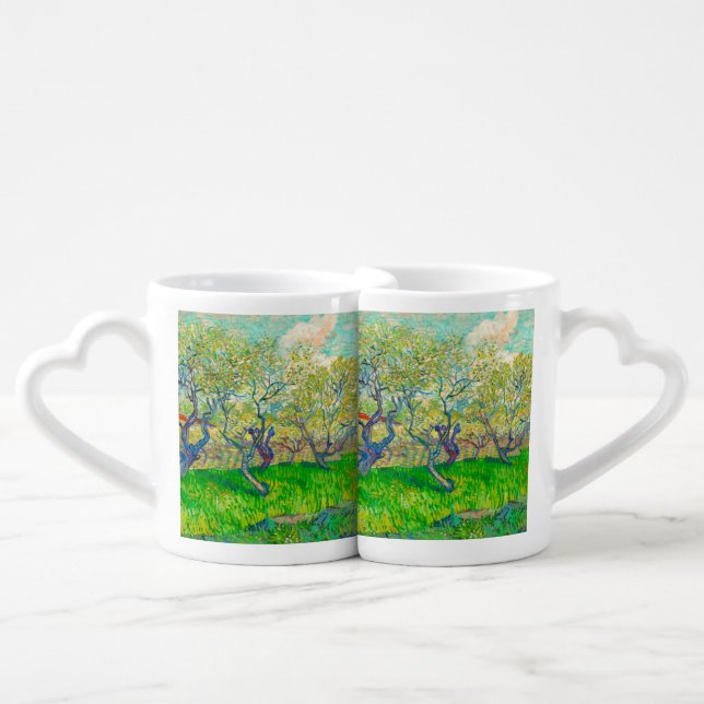 Vincent van Gogh Orchard in Blossom Coffee Mug Set (Front Nesting)