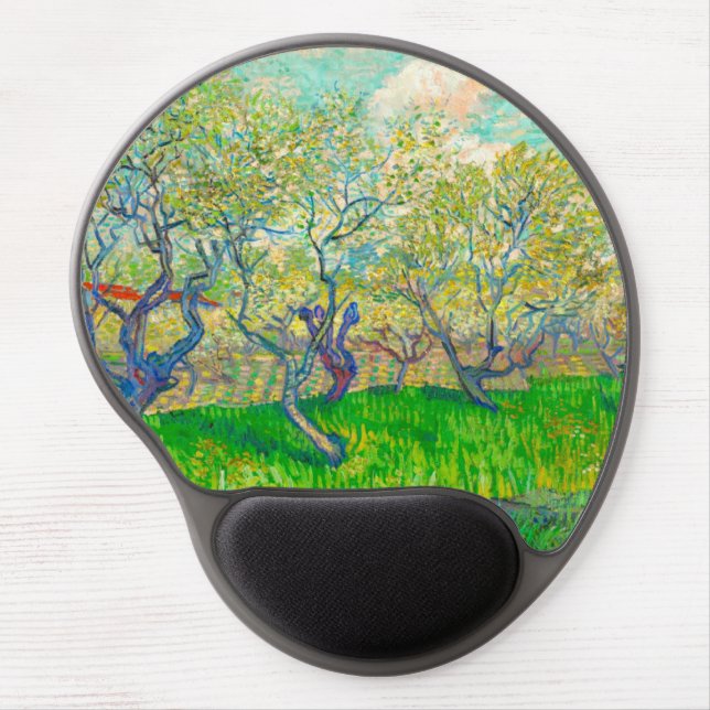 Vincent van Gogh Orchard in Blossom Gel Mouse Pad (Front)